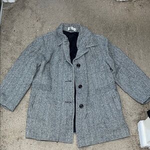 100% Wool Gray Women's Pea Coat16
